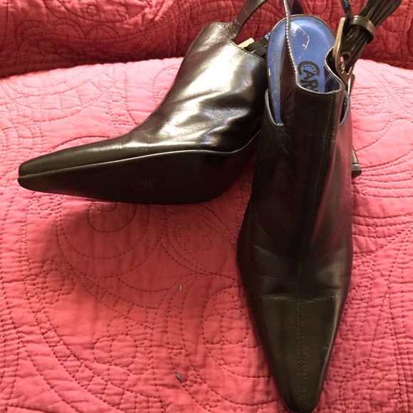 Carlos by Carlos Santana black heeled sling back shoes size 8.5 - Picture 7 of 7